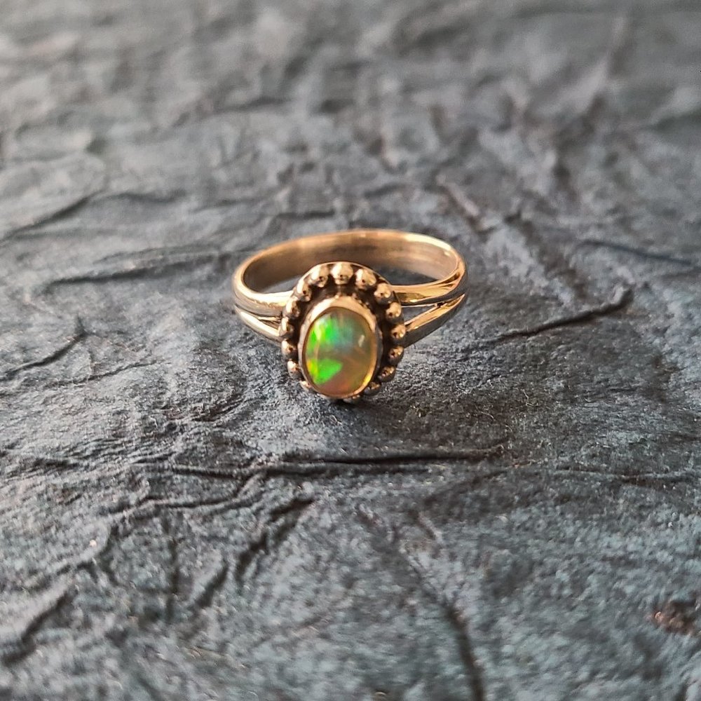 Opal Ring in Sterling silver size 7